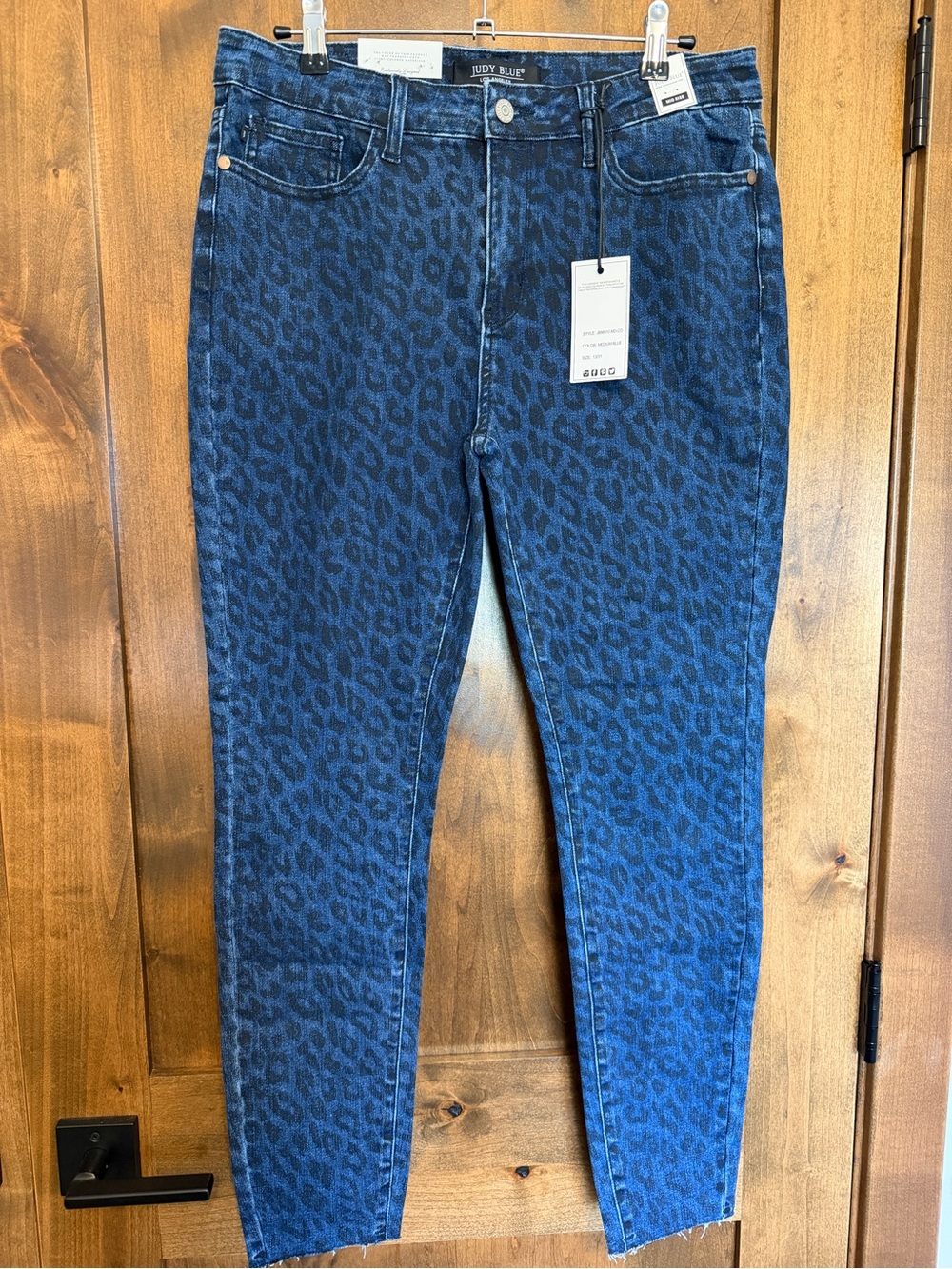 Judy Blue leopard denim jeans - NWT - size 13
